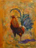 Gilbert Duran, Rooster, 2002, oil
