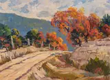 Ruth Duncan, Fall Foiliage, oil on masonite