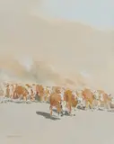 J. Royal Telford, Dry Texas Day, 1984, watercolor