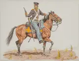 Joe Ruiz Grandee, Distant Gunfire, watercolor