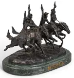 Frederic Remington, Comin' Thru the Rye, bronze