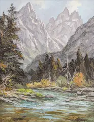 Susanne Nyberg, Springlake View of the Tetons, oil on canvas