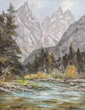 Susanne Nyberg, Springlake View of the Tetons, oil on canvas