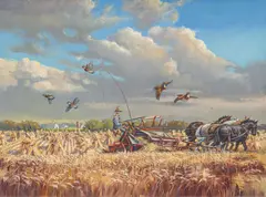 Lowell Davis, Bobs on the North 40, 1980, oil on masonite