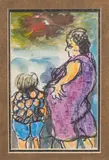 Josephine Mahaffey, Maternity, watercolor on paper