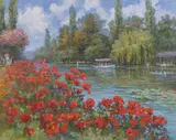 Robert Hamman, Sunday in the Park, oil on canvas