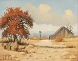 Randy Peyton, Autumn Windmill, oil on canvas