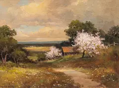 Robert Wood, Blossom Time, oil on canvas