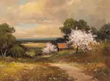 Robert Wood, Blossom Time, oil on canvas