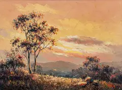 Dalhart Windberg, Hilltop Sunset, oil on canvas