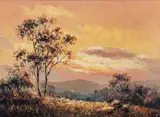 Dalhart Windberg, Hilltop Sunset, oil on canvas