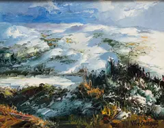 José Vives-Atsara, Nieve en los Pirineos - Spain, 1981, oil on canvas