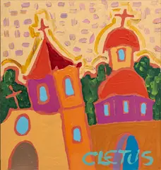 Brother Cletus Behlmann, Mission San Jose, oil