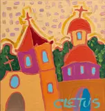 Brother Cletus Behlmann, Mission San Jose, oil