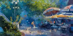 Robert Hamman, Kangaroo Ct. Restaurant, oil on canvas