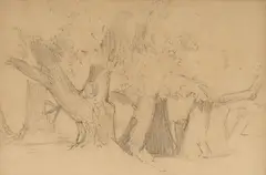 Robert Jenkins Onderdonk, #2 Landscape with Trees, San Antonio, 1894, pencil