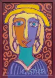 Brother Cletus Behlmann, Portrait of a Lady, oil on wood