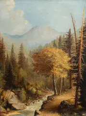 Quartus E. Ruggles, Mountain Scene, 1904, oil on canvas