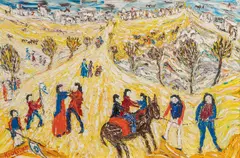 Michel Kouliche, Celebration on Country Roads, oil on canvas