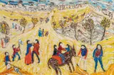 Michel Kouliche, Celebration on Country Roads, oil on canvas