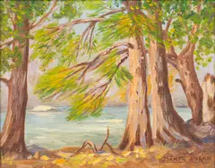 Santa Duran, Summer on the Guadalupe, oil on canvas