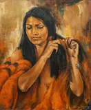 Eunice Hundley, Becky, oil on canvas