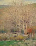 Terrance Hick, Corral Gathering, oil on canvas