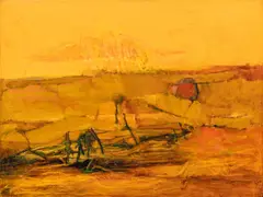 Carl Rice Embrey, Distant Image, 1965, oil on masonite