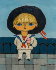 Darline Jellerson, By the Sea, oil on canvas