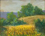 Carl Hoppe, early Fall, Elmendorf Tex, Oil On Masonite