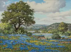 Betty Cunningham, Hill Country Landscape, oil on canvas