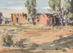 James Boren, Adobe House, 1909, oil