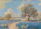 John Bob Payne, Bluebonnets & Sunshine, 1960, oil on canvas