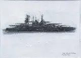 Battleship Texas by Franco Mondini-Ruiz, acrylic on panel, sold Jan 2025