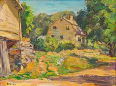 Frederick Lester Sexton, Old Gambrel Roof, oil