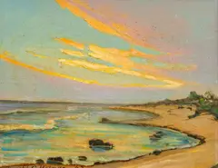 Dwight Clay Holmes, poipu Beach, Kauai Hawaii, Oil