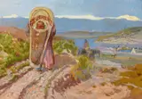 William Riess, Papoose, oil on canvas