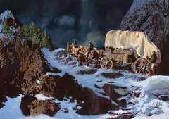 Oleg Stavrowsky, December Freight, oil on canvas