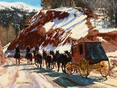 Oleg Stavrowsky, Snoqualmie Pass, oil on canvas