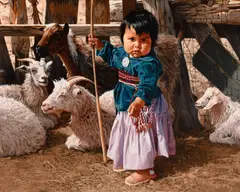 Ray Swanson, The Newest Little Shepherd, 1987, oil on canvas