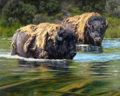 Dustin Van Wechel, The Cold Plunge, oil on canvas laid on board