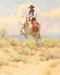 Albin Veselka, High Desert Summer, 2024, oil on canvas laid on board