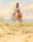 Albin Veselka, High Desert Summer, 2024, oil on canvas laid on board