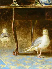 Jamie Wyeth, Gulls of Monhegan, #2, 1992, mixed media on paper