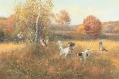 Robert Kennedy Abbett, Setter and Pointer, 1987, oil on board