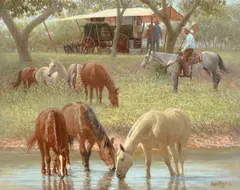 Wayne Baize, Close to Camp, 2004, oil on canvas