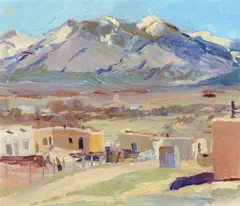 Charles Berninghaus, Taos, oil on board