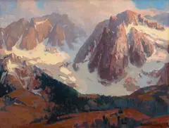 Franz Bischoff, Sierra Landscape, oil on canvas