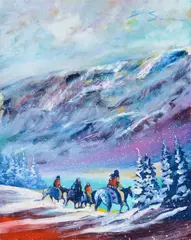 A Stormy Afternoon in the High Country by Earl Biss, 1991, oil on canvas, sold Jul 2024