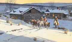 James Boren, Heading Out for Firewood, 1978, watercolor on paper